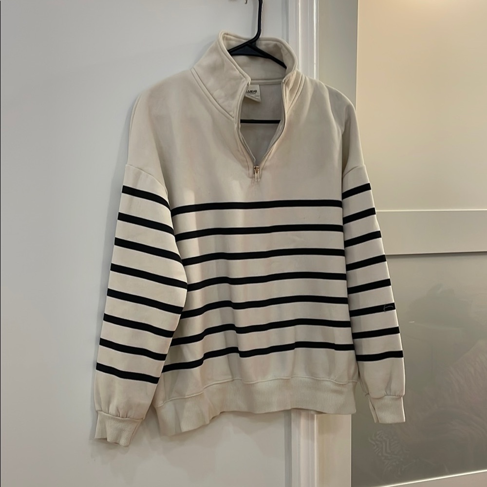 Striped Black and White Men's Sweater